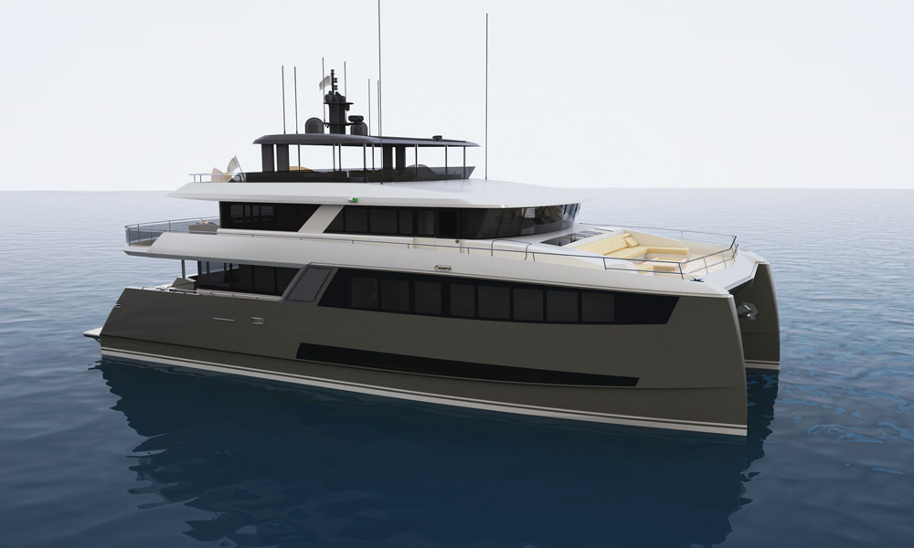 H2OME-ALU_Exterior_View1_OnWater_optimized Catamaran AmaSea 84