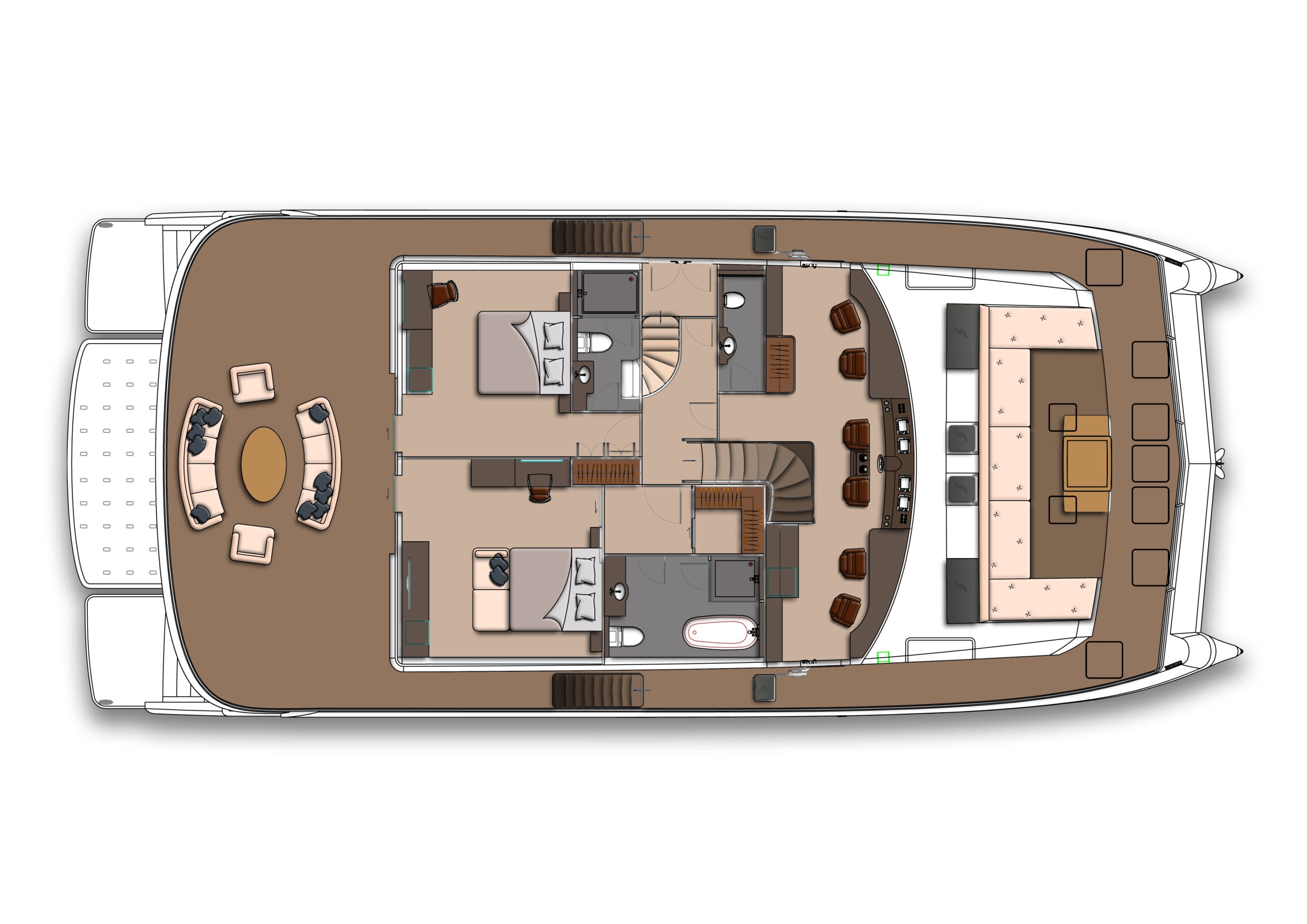 AmaSea 84 Catamaran GA Pilot Deck